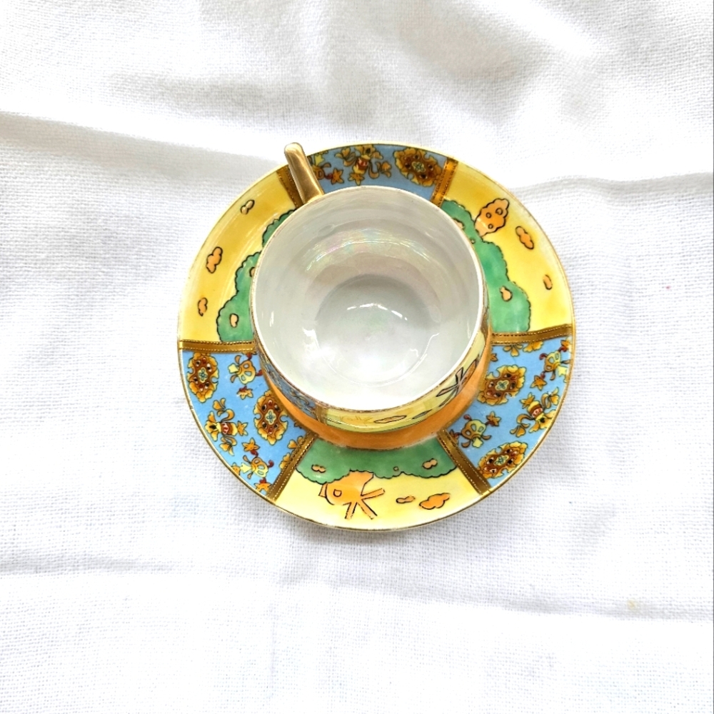 Vintage Meito China Luster Cup And Saucer